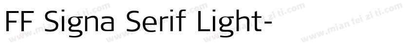 FF Signa Serif Light字体转换
